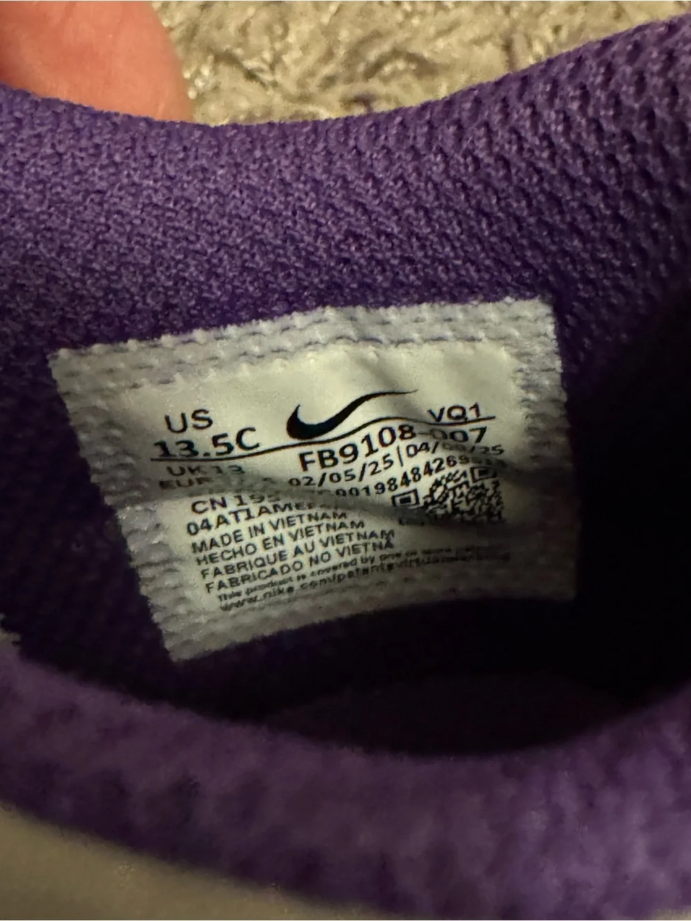 Nike Kids Purple, Gray & Blue Low-Top Sneakers
